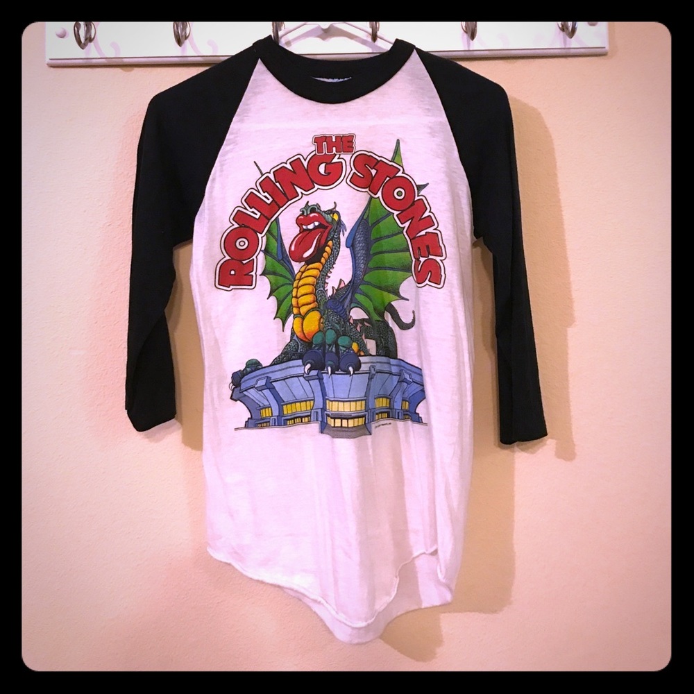 Vintage 80s The Rolling Stones Jersey T Shirt Sz S