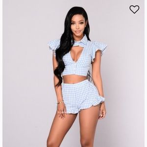Gingham Two Piece Set