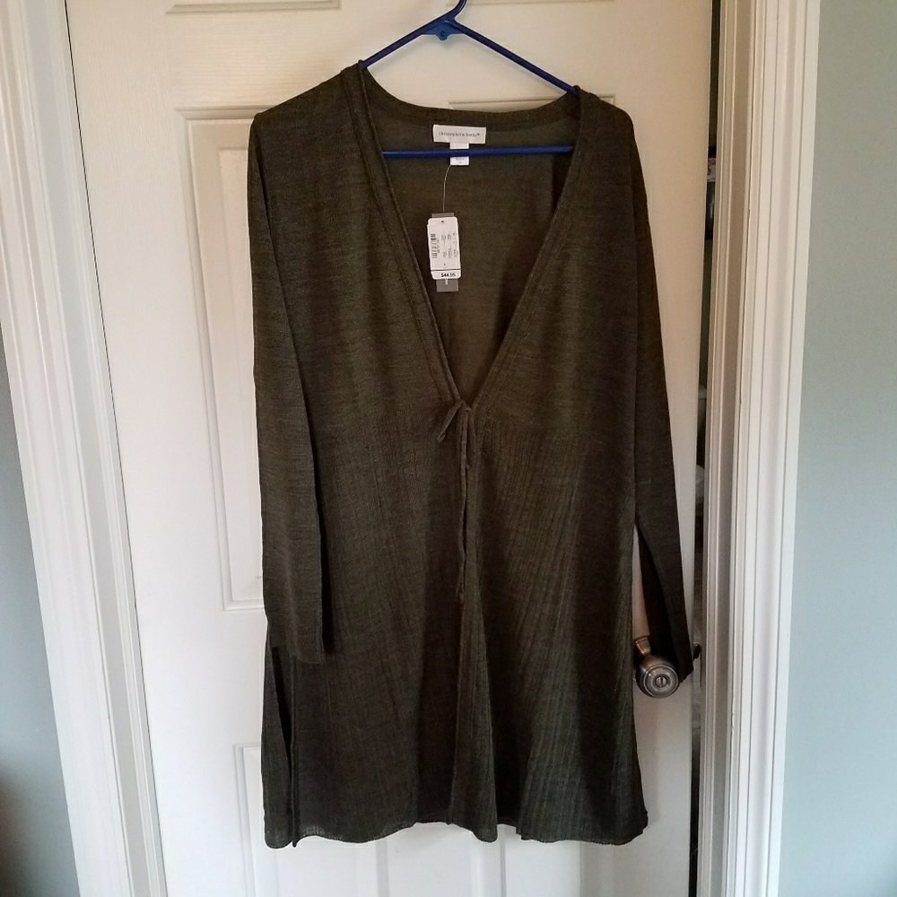 Front tie cardigan