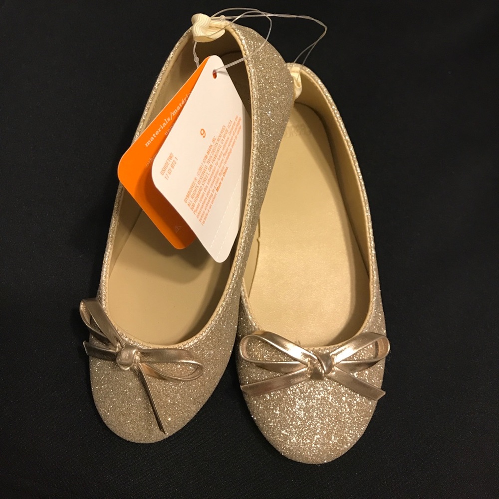 Gymboree Girls Gold Shoes Size 9