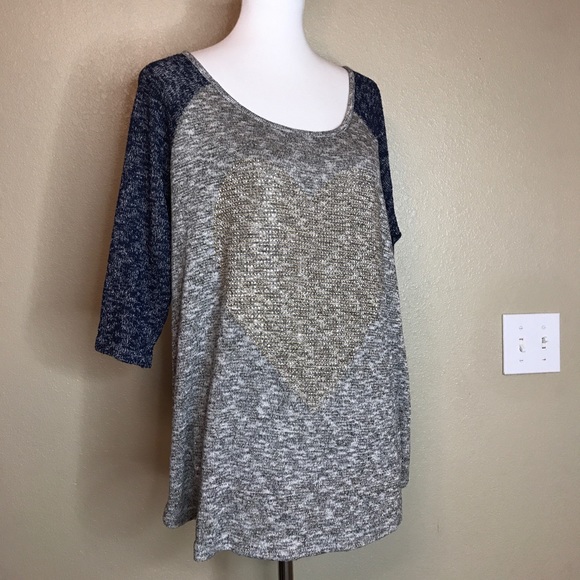 Lane Bryant Tops - {lane bryant} Heart ❤️ Gold Metallic Top