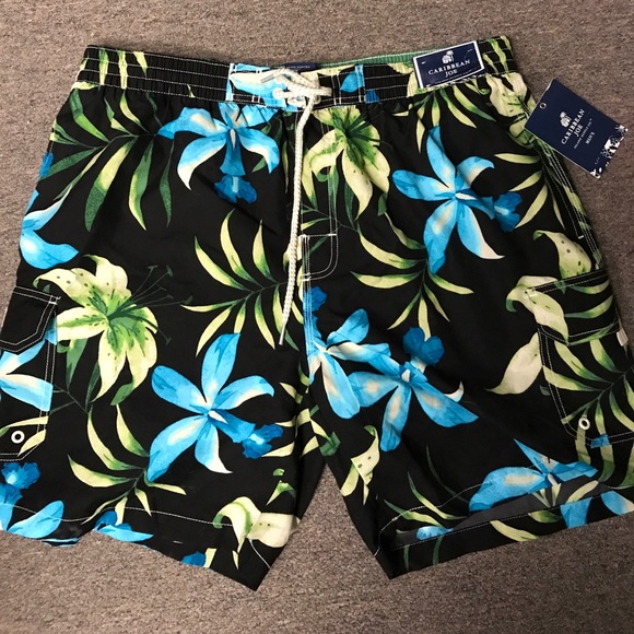Other - Floral Hawaiian swim trunks Cargo shorts