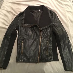 Leather moto jacket