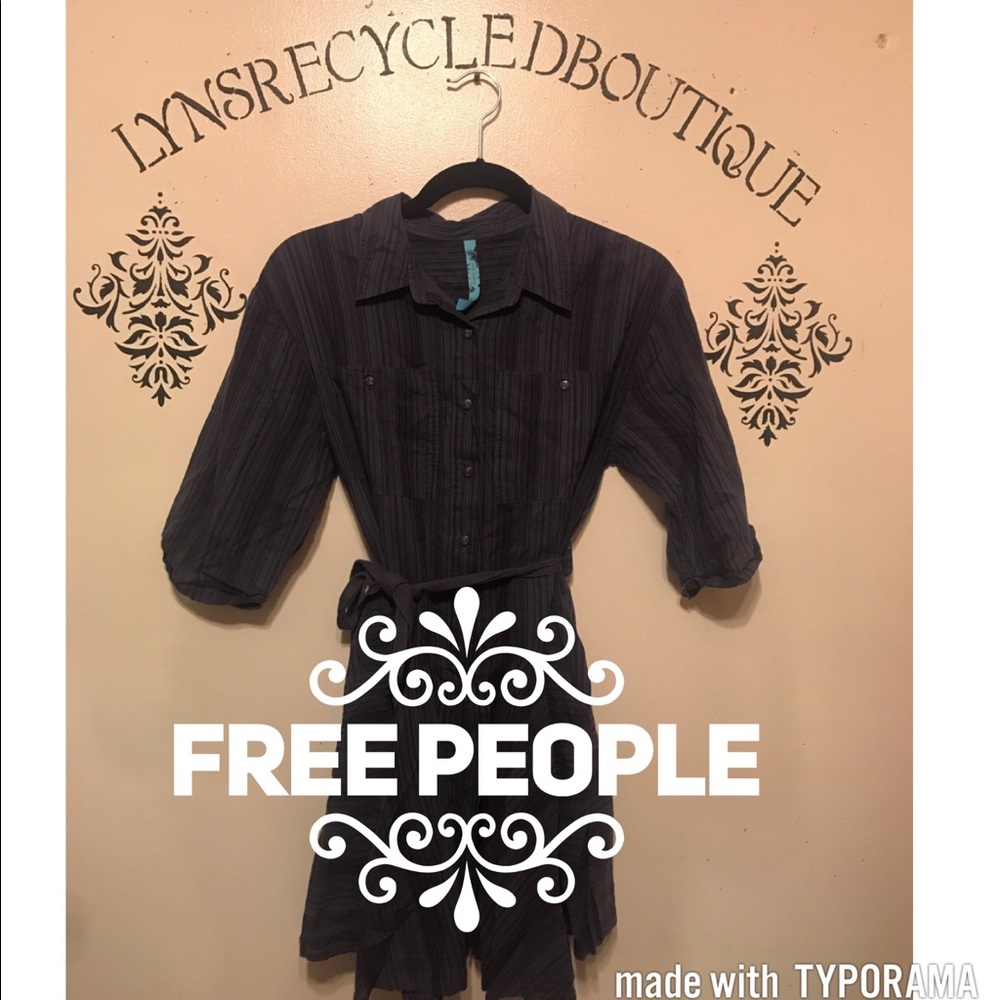 Free People Purple Stripped Dress Sz Sm!