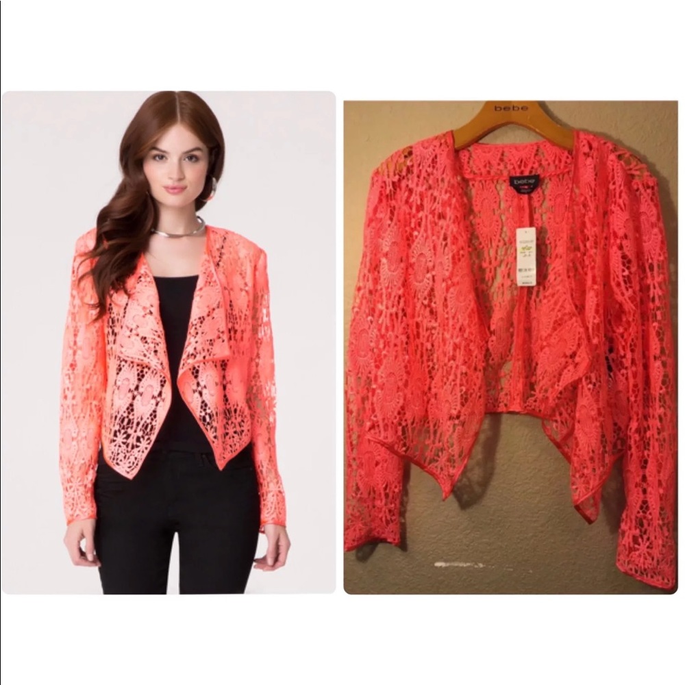 Bebe crochet lace jacket size 2,0,8