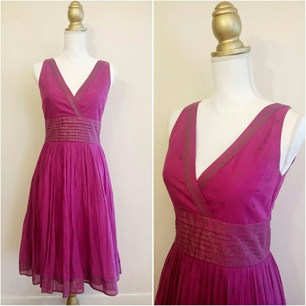 Isaac Mizrahi Magenta A-Line Dress