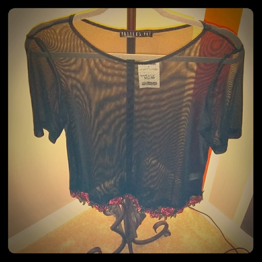 Sheer polyester blouse