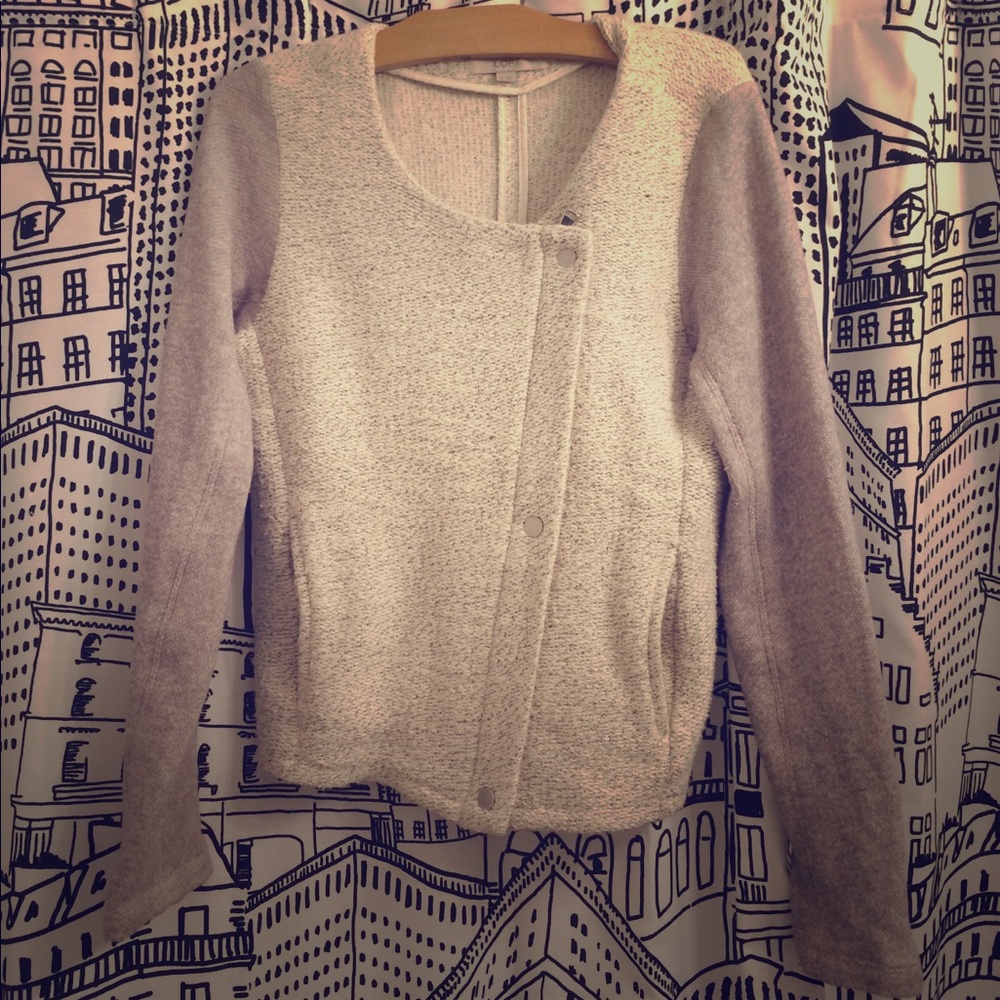 Ann Taylor Loft zip/ button up