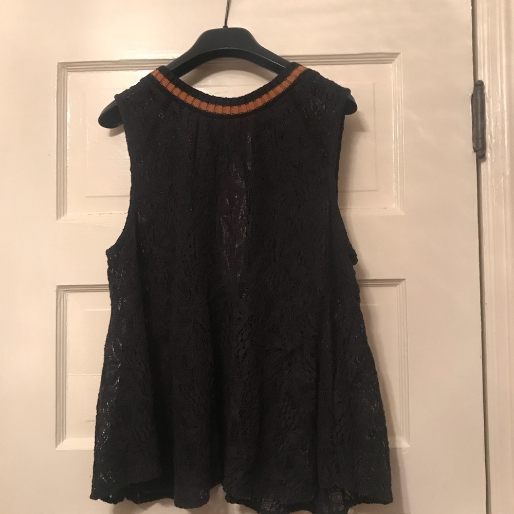 Free People black lace blouse
