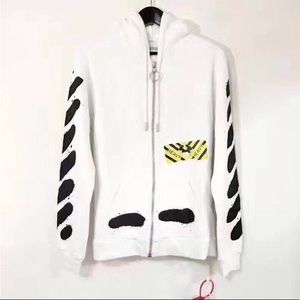 Off White SS17 Diagonal Spray Zipup Hoodie