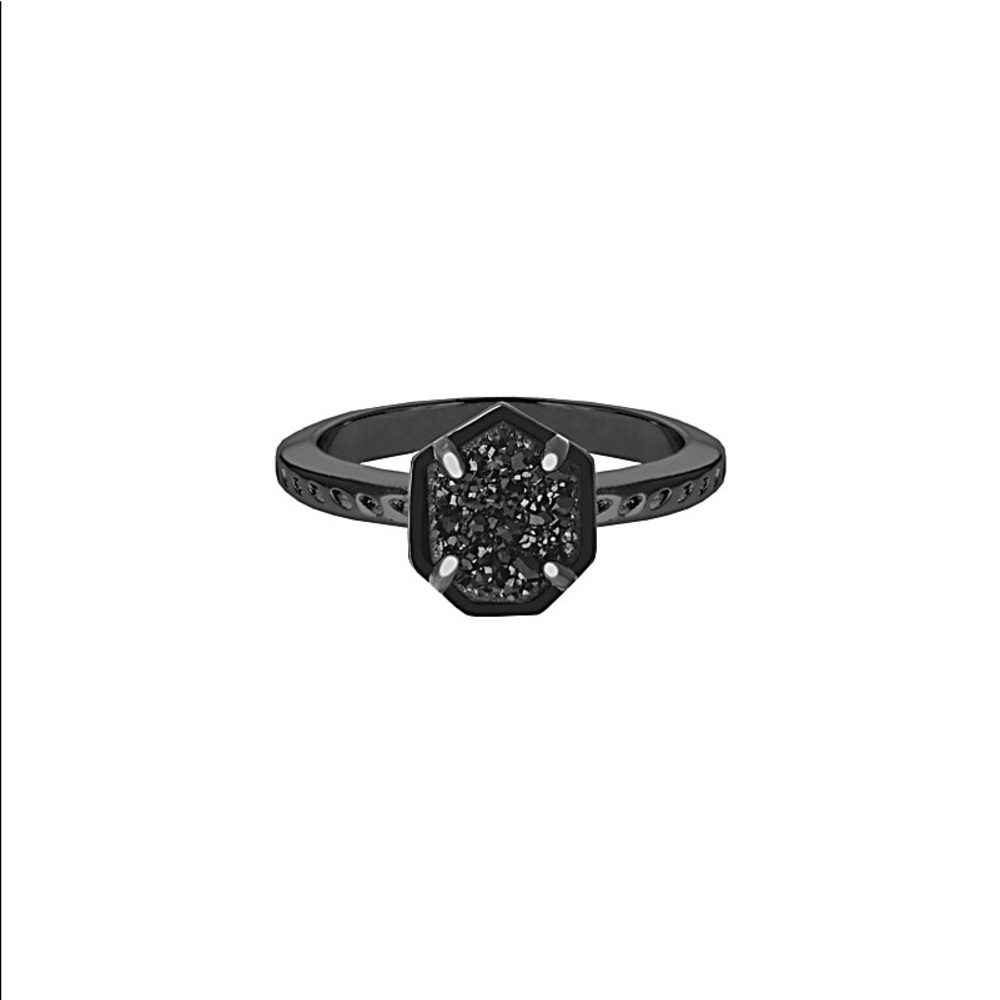 Kendra Scott Black Drusy Ring