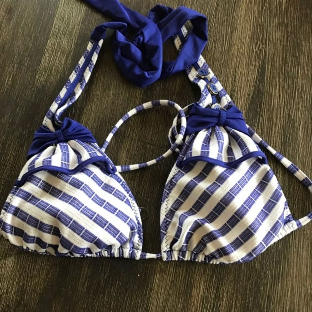 Betsey Johnson Ship Shape bikini top.