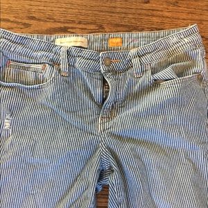 Anthropologie Pilcro railroad strip crops size 31