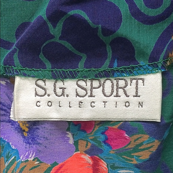 S. G. Sport Green Floral Print Shift Dress - Picture 7 of 8