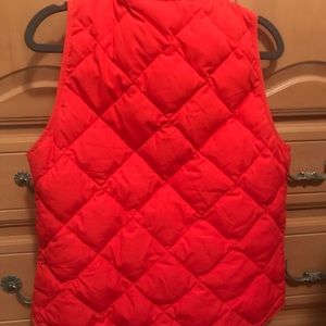 J. Crew Factory red quilted vest