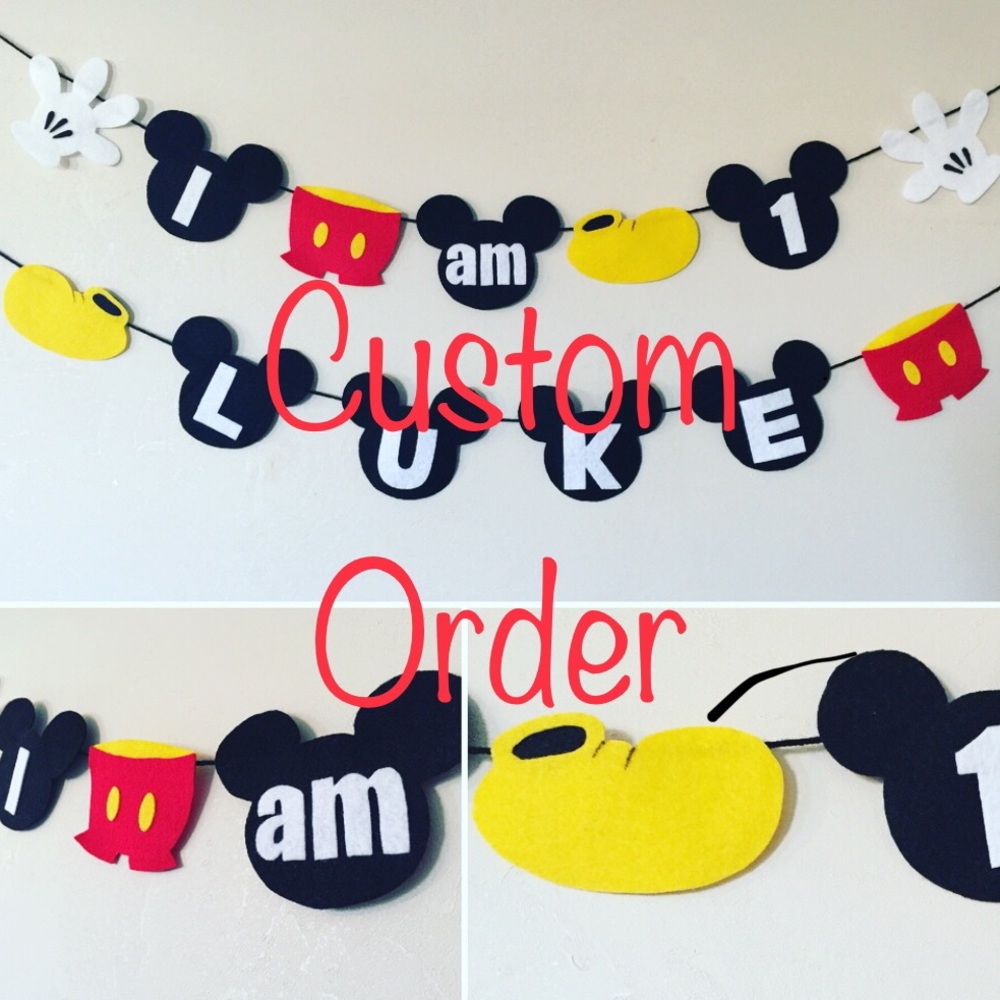 Mickey Mouse theme “Happy Birthday” Banner