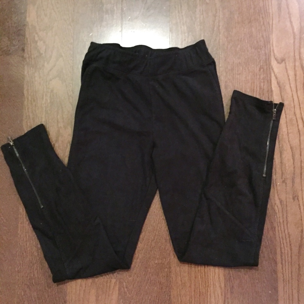 Abercrombie & Fitch Faux Suede Leggings w/ Zip