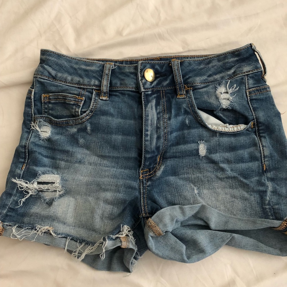 american eagle high waisted shorts