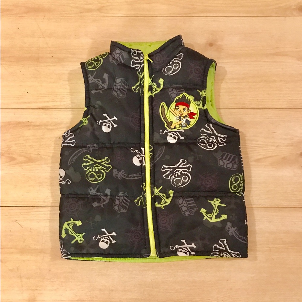 NWOT   Jake and The Never Land Pirates Puffer Vest