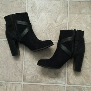Block heel booties