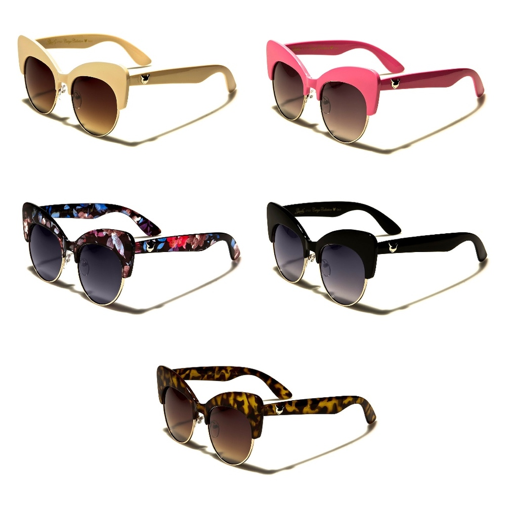 Giselle Fashion Sunglasses Cat Eye Black or Brown