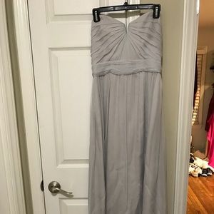 Strapless Crinkle Chiffon Gown