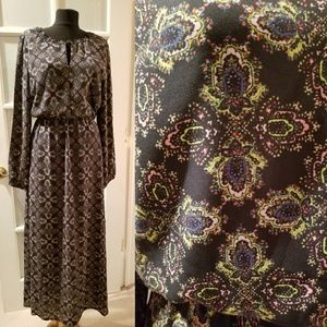 The Limited Navy Print Maxi Dress