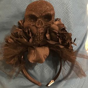 💀goth floral headband crown