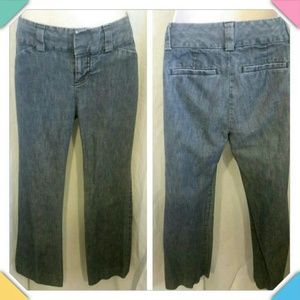 Gap Distressed Denim Wide Leg Trousers