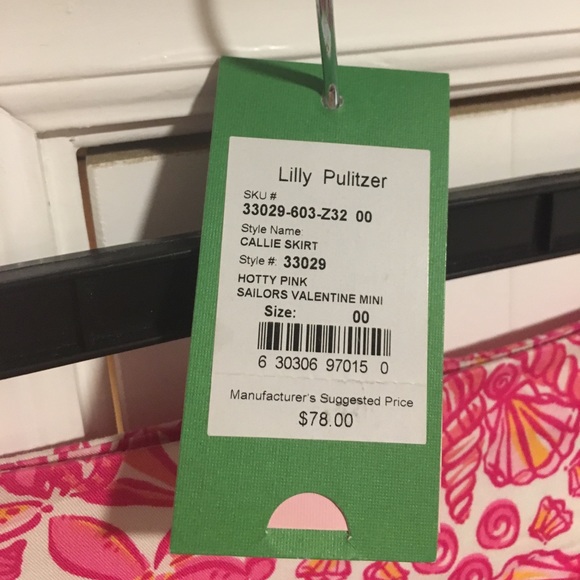 Lilly Pulitzer Skirt Pink Sailors Valentine Mini - Picture 2 of 2