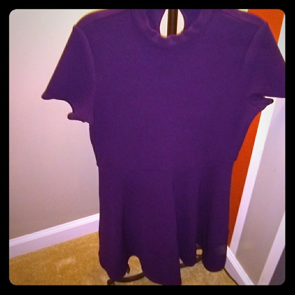 Purple short sleeve dress