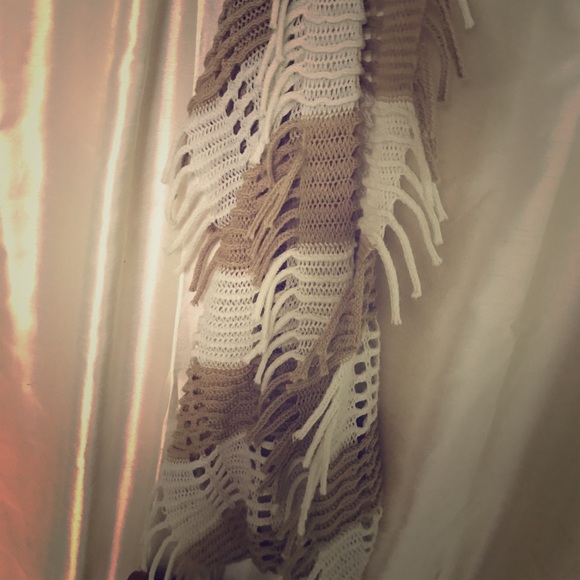 Infinity scarf, is white and cream. Very cute! - Picture 1 of 1