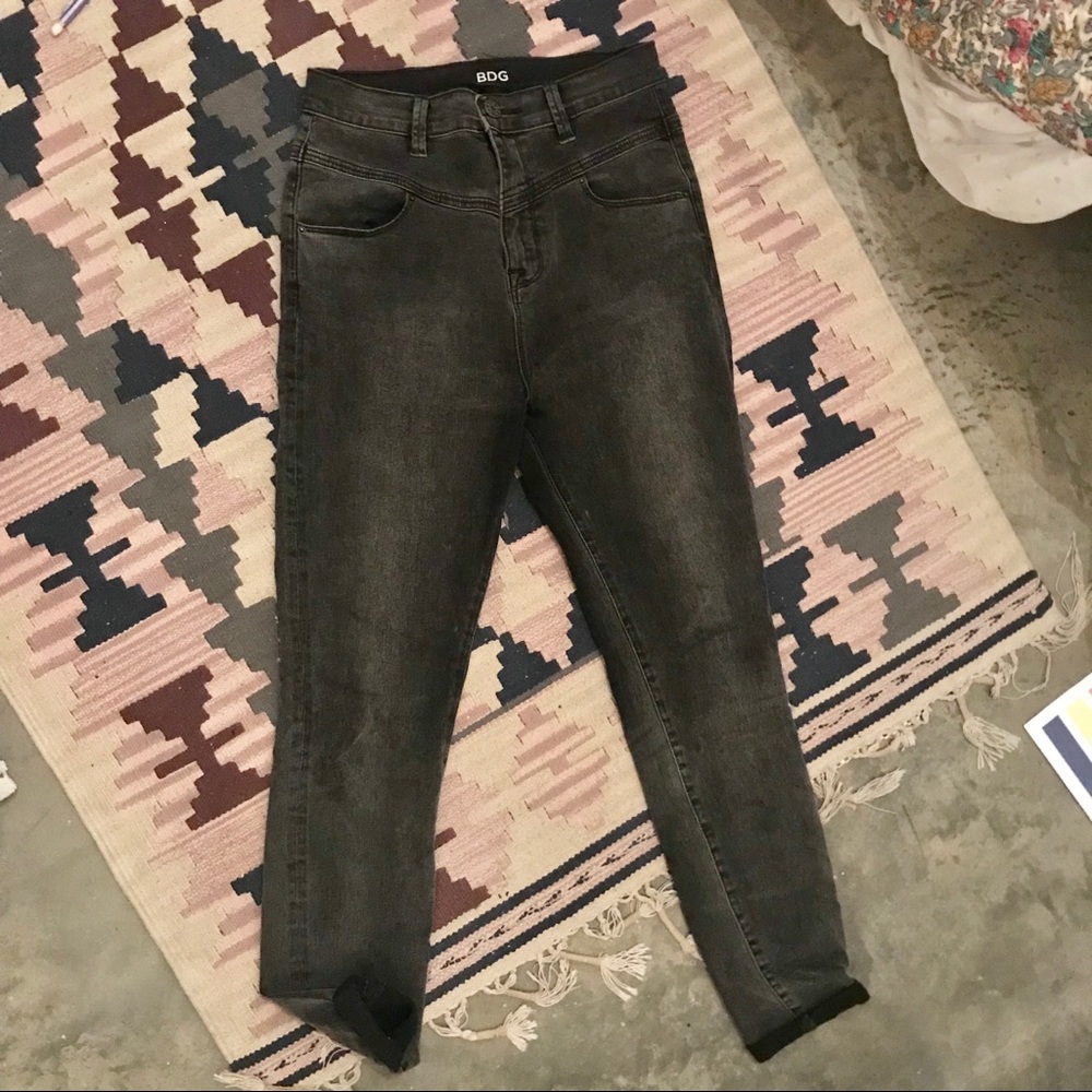 URBAN OUTFITTERS BLACK TWIG SEAM JEANS