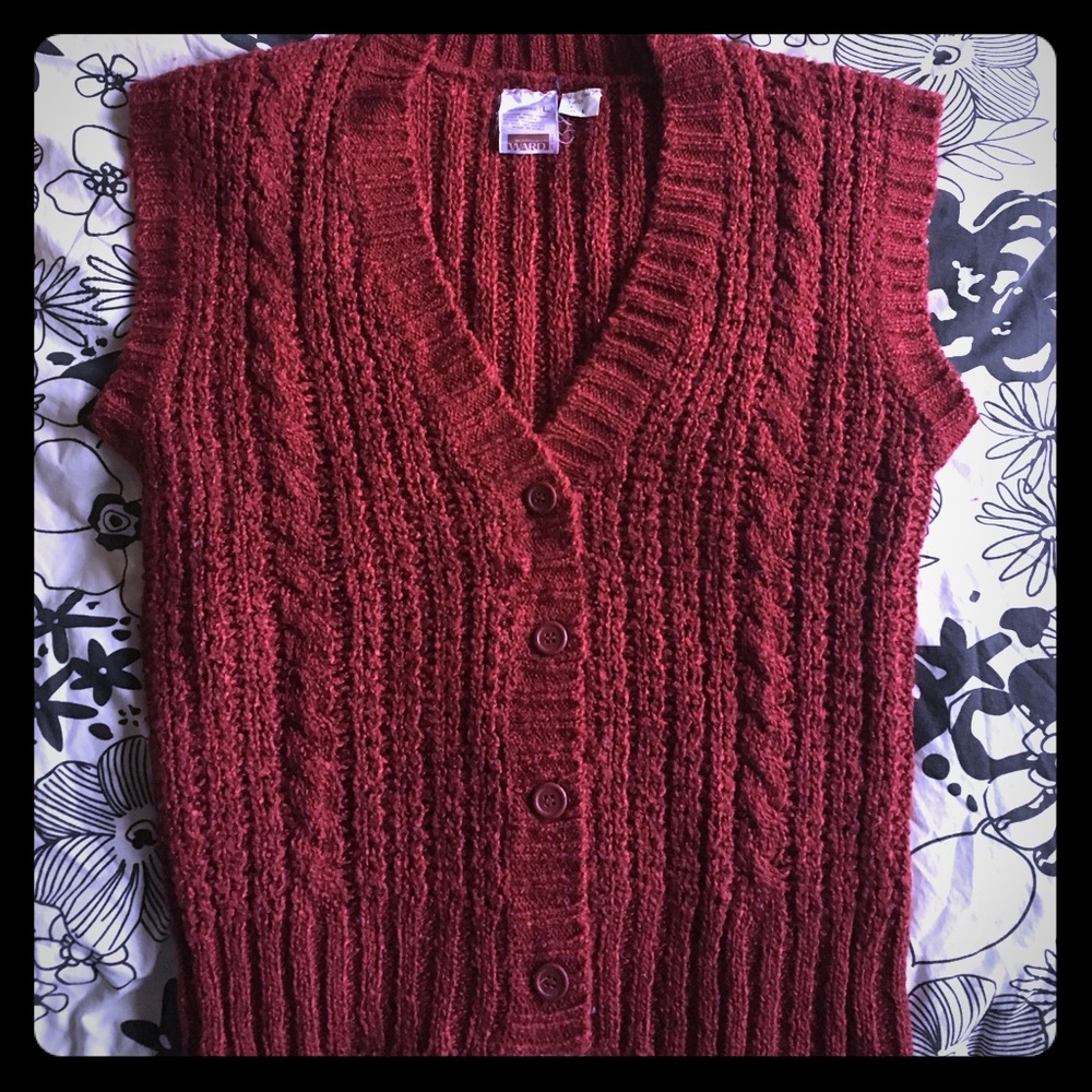 Montgomery Ward Vintage Cranberry Cardigan