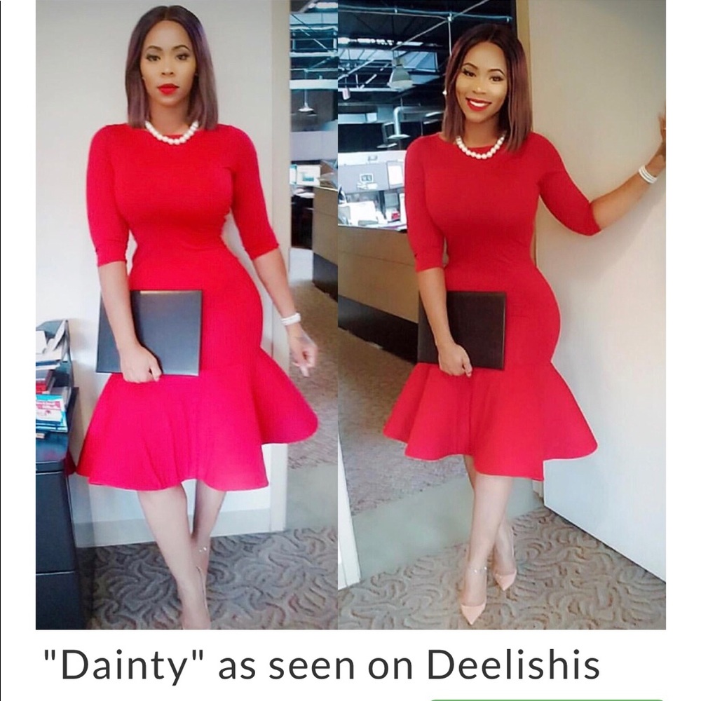 HOST PICK🎊🎈🎉  Red Peplum Bottom Dress