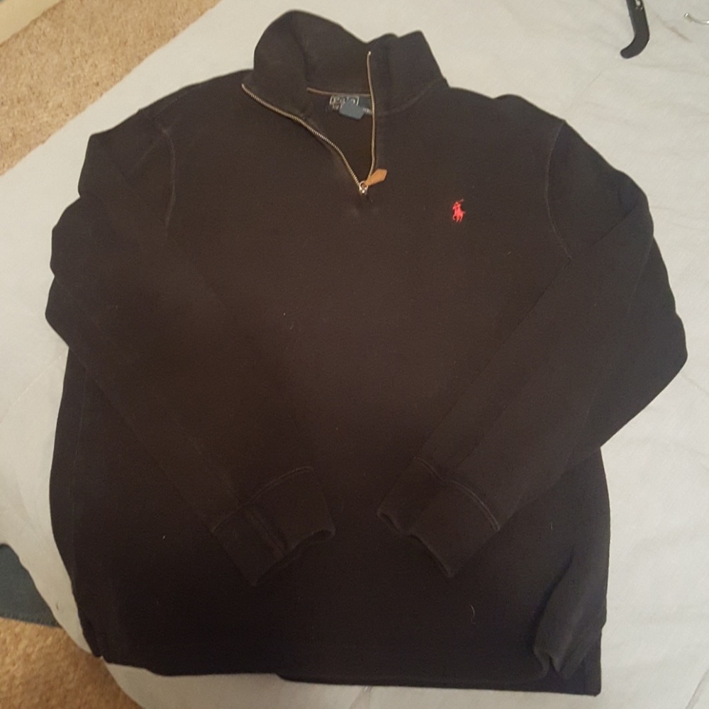 Navy polo qtr zip