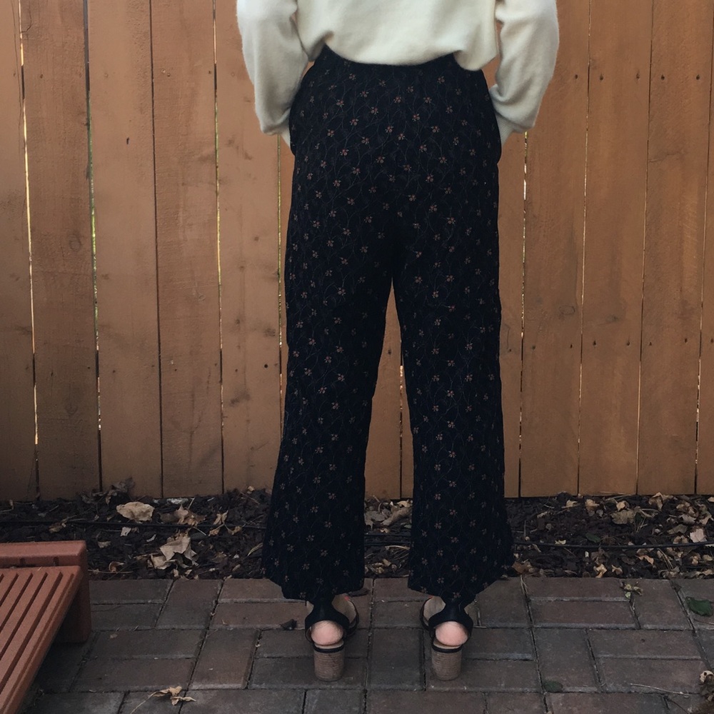 Vintage Floral Corduroy Pants - Picture 2 of 4