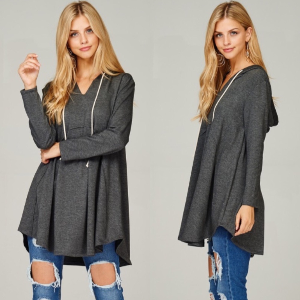 ❤️NEW IN❤️ Cute Charcoal Winter Hoodie Look