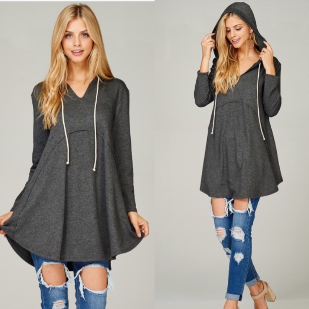 ❤️NEW IN❤️ Cute Charcoal Winter Hoodie Look - Picture 2 of 6