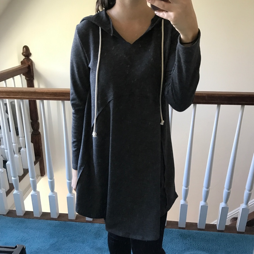 ❤️NEW IN❤️ Cute Charcoal Winter Hoodie Look - Picture 3 of 6