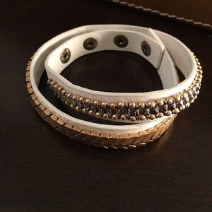 Mixed metal wrap bracelet