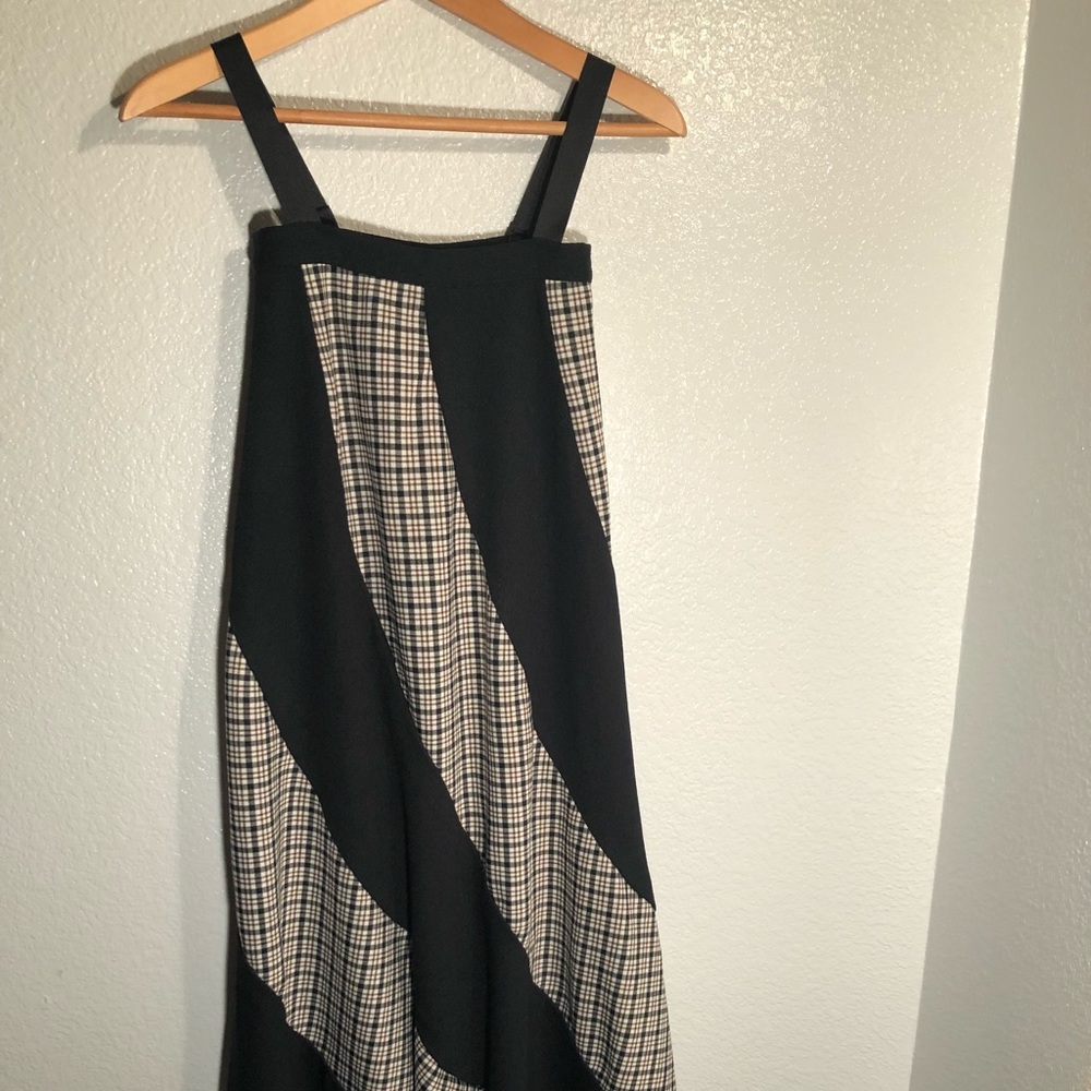 Vintage XS Black and Plaid dress