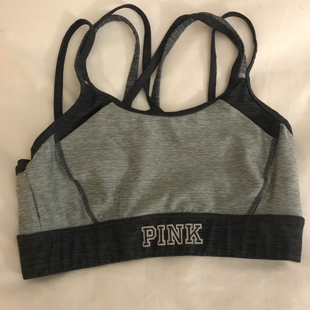 Pink sports bra