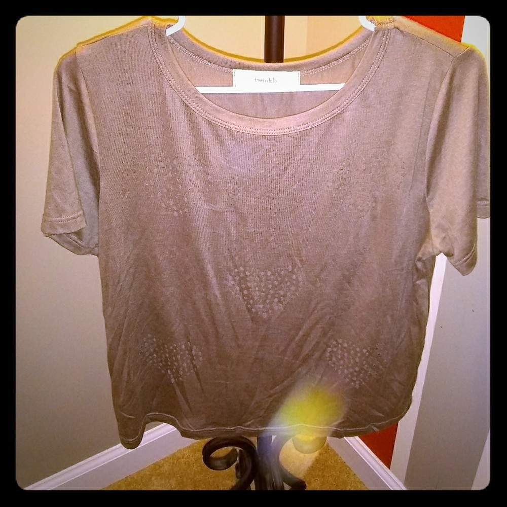 Cream heart-shaped blouse