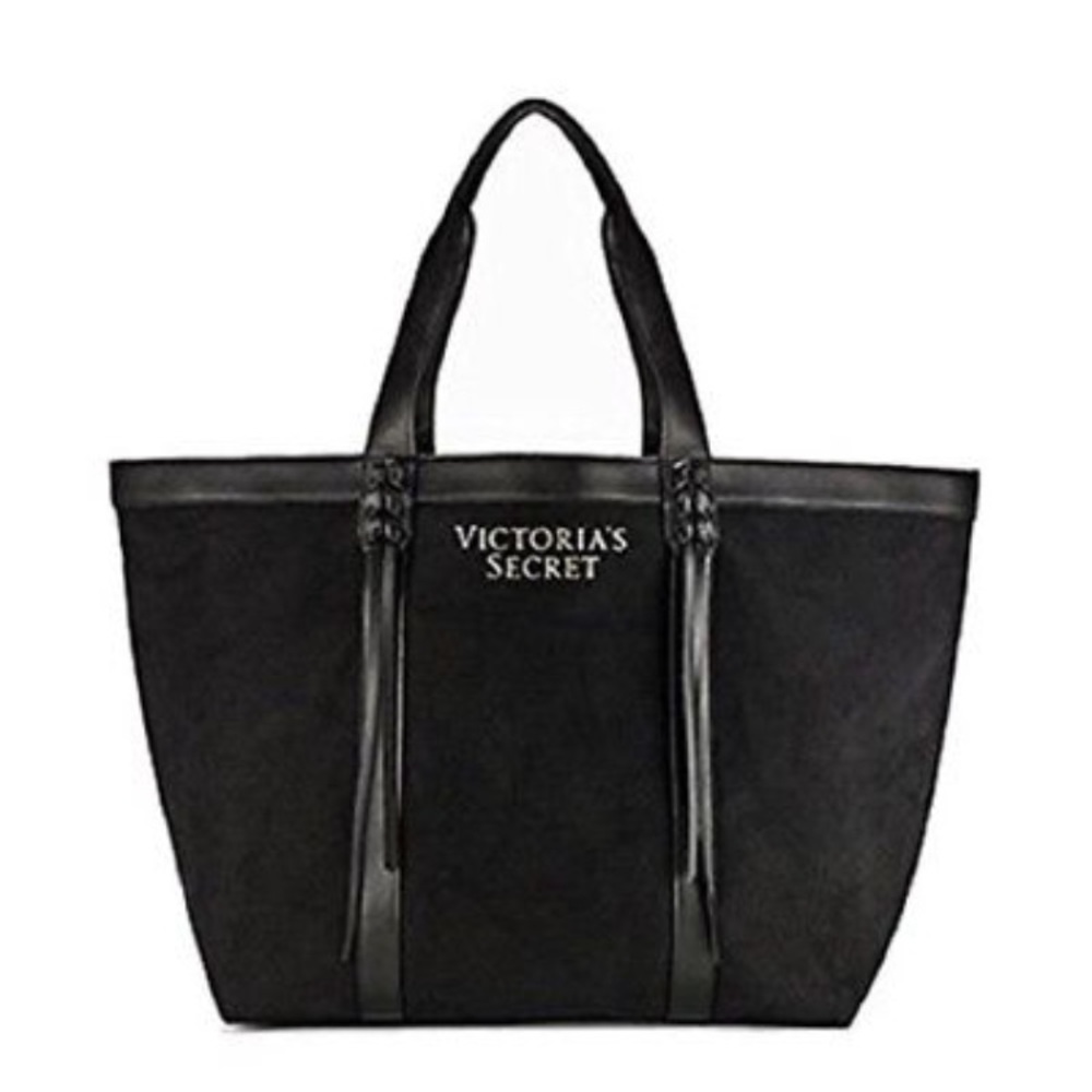 Victoria Secret Black Fringe Tote