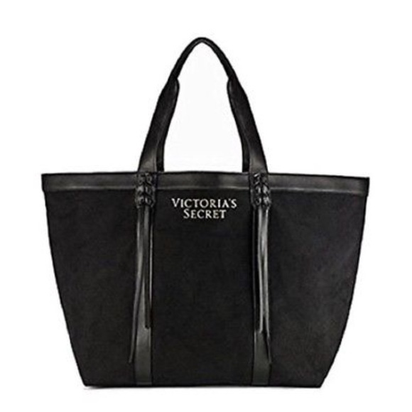 Victoria Secret Black Fringe Tote - Picture 1 of 5