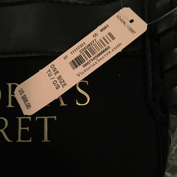 Victoria Secret Black Fringe Tote - Picture 5 of 5