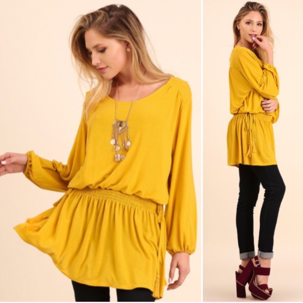 ❤️LAST❤️ Mustard Yellow Loose Tunic Top Fall