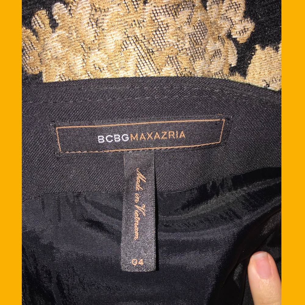 BCBG Max Azria Black Pencil Skirt Side Buttons - Picture 7 of 8