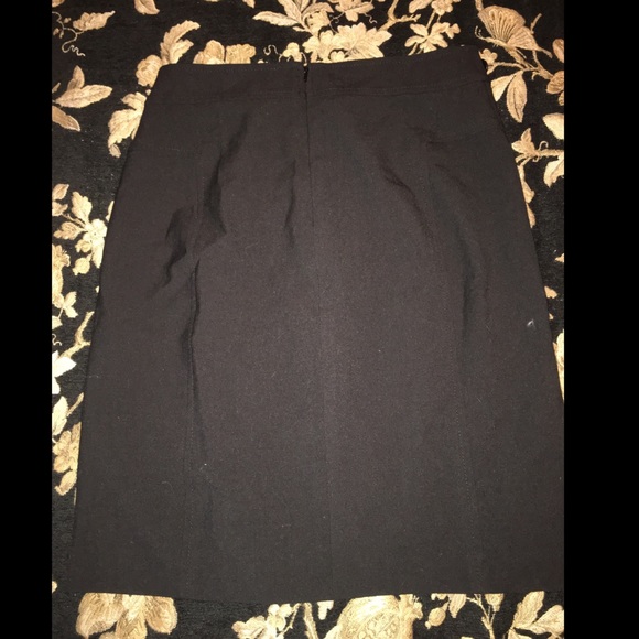 BCBG Max Azria Black Pencil Skirt Side Buttons - Picture 6 of 8